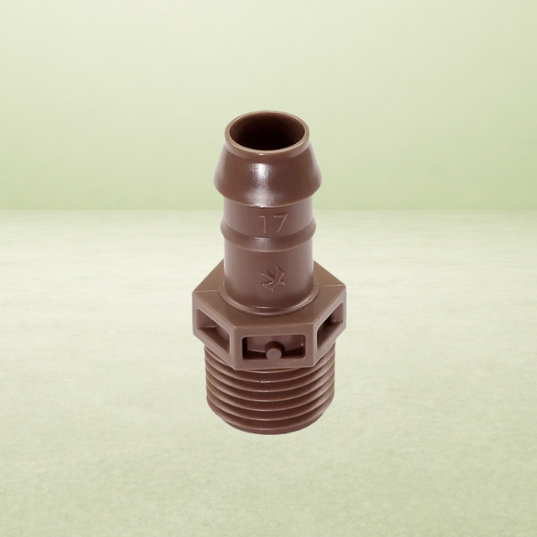 Barb Male Adapter - 17mm x 1/2 in. NPT