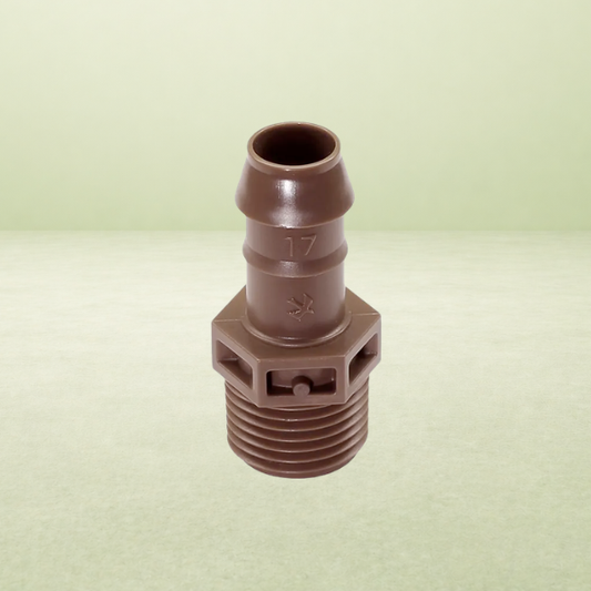 Barb Male Adapter - 17mm x 1/2 in. NPT