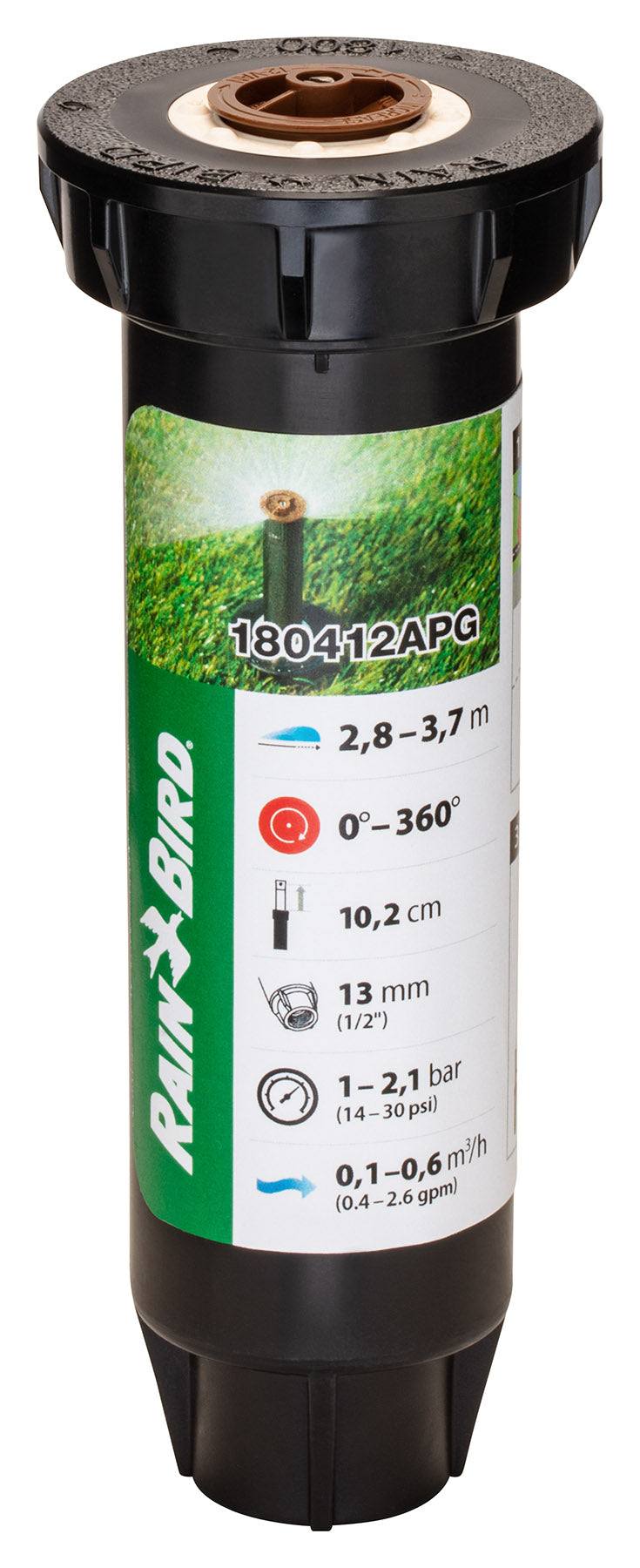 4 IN. (10,2cm) 1800 SPRAY 12 FT. (2,8-3,7m) ADJ. GLOBAL ICON