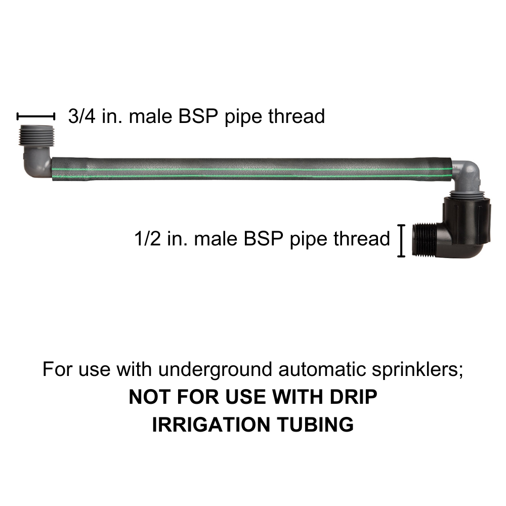 Flexible Swing Pipe Assembly, 12"x3/4"x1/2"
