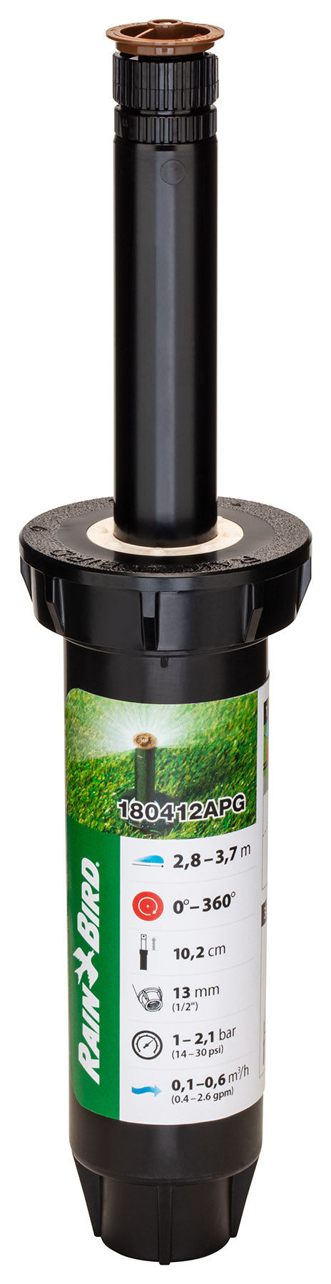 4 IN. (10,2cm) 1800 SPRAY 12 FT. (2,8-3,7m) ADJ. GLOBAL ICON